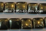 CPY318 15.5 inches 14*14mm square pyrite gemstone beads wholesale