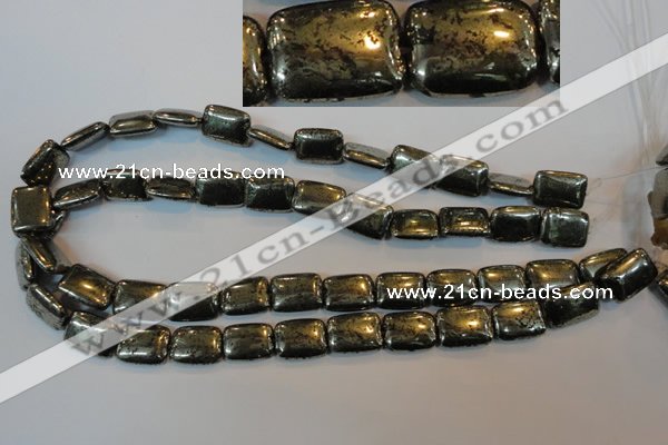 CPY322 15.5 inches 12*16mm rectangle pyrite gemstone beads wholesale