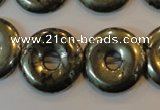 CPY340 15.5 inches 20mm donut pyrite gemstone beads wholesale