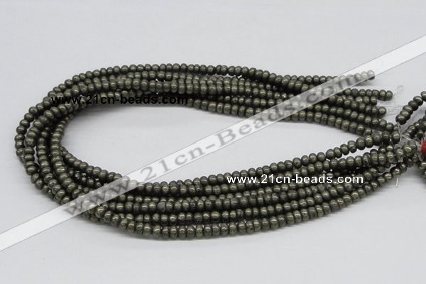 CPY37 16 inches 4*8mm rondelle pyrite gemstone beads wholesale