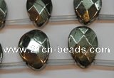 CPY376 Top drilled 15*20mm briolette pyrite gemstone beads