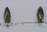 CPY398 Top drilled 8*30mm faceted marquise pyrite gemstone beads