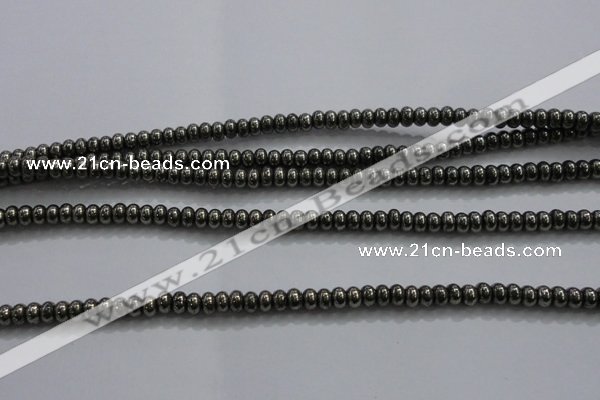 CPY420 15.5 inches 2*3mm rondelle pyrite gemstone beads