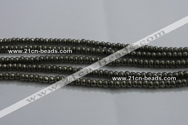 CPY421 15.5 inches 2.5*4mm rondelle pyrite gemstone beads