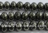 CPY422 15.5 inches 4*6mm rondelle pyrite gemstone beads