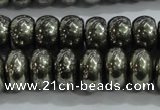 CPY423 15.5 inches 5*8mm rondelle pyrite gemstone beads