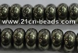 CPY424 15.5 inches 6*10mm rondelle pyrite gemstone beads