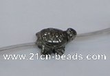 CPY560 15.5 inches 13*18mm tortoise pyrite gemstone beads
