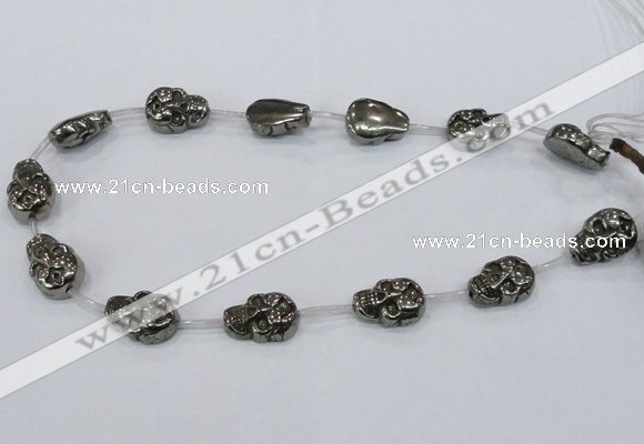 CPY562 15.5 inches 13*18mm skull pyrite gemstone beads