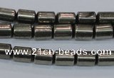 CPY608 15.5 inches 6*9mm tube pyrite gemstone beads