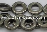 CPY61 15.5 inches 23mm donut pyrite gemstone beads wholesale