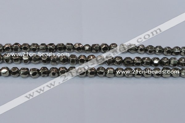 CPY617 15.5 inches 10mm nuggets pyrite gemstone beads