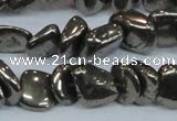 CPY623 15.5 inches 8*9mm - 9*10mm nuggets pyrite gemstone beads