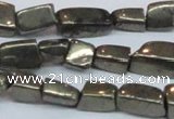 CPY624 15.5 inches 6*8mm - 8*14mm nuggets pyrite gemstone beads