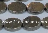 CPY644 15.5 inches 13*18mm oval pyrite gemstone beads wholesale