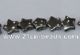 CPY657 15.5 inches 10*10mm star pyrite gemstone beads