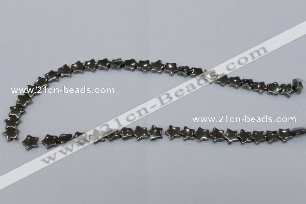 CPY657 15.5 inches 10*10mm star pyrite gemstone beads