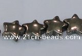 CPY659 15.5 inches 14*14mm star pyrite gemstone beads