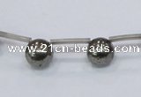 CPY665 Top drilled 10mm round pyrite gemstone beads wholesale