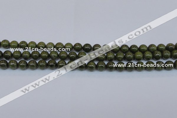 CPY753 15.5 inches 10mm round pyrite gemstone beads wholesale