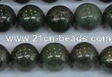 CPY765 15.5 inches 14mm round pyrite gemstone beads wholesale