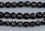 CPY771 15.5 inches 6mm round pyrite gemstone beads wholesale