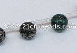 CPY783 Top drilled 10mm round pyrite gemstone beads wholesale