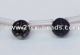 CPY785 Top drilled 10mm round pyrite gemstone beads wholesale