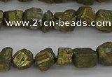 CPY802 15.5 inches 6*10mm - 8*12mm nuggets plated pyrite beads