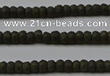 CPY810 15.5 inches 2*3mm faceted rondelle matte pyrite beads