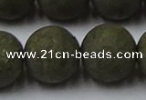 CPY821 15.5 inches 20mm round matte pyrite beads wholesale