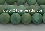 CQJ233 15.5 inches 10mm round matte Qinghai jade beads