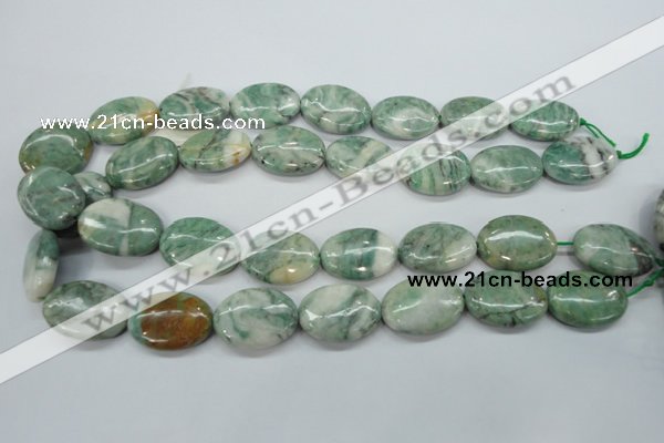 CQJ56 15.5 inches 18*25mm oval Qinghai jade beads wholesale