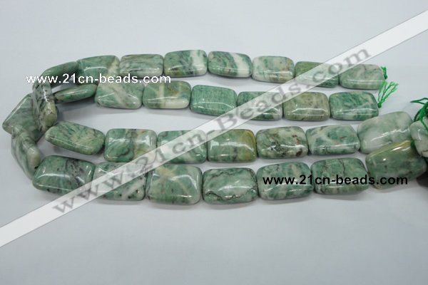 CQJ76 15.5 inches 18*25mm rectangle Qinghai jade beads wholesale