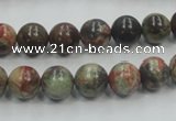 CRA01 15.5 inches 8mm round natural rainforest agate gemstone beads