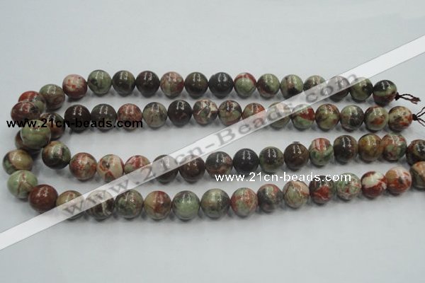 CRA03 15.5 inches 12mm round natural rainforest agate gemstone beads