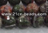 CRA105 15.5 inches 16mm faceted round rainforest agate beads