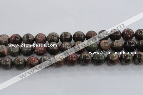 CRA117 15.5 inches 20mm round rainforest agate beads