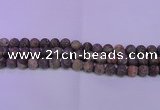 CRA121 15.5 inches 6mm round matte rainforest agate beads