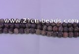 CRA122 15.5 inches 8mm round matte rainforest agate beads