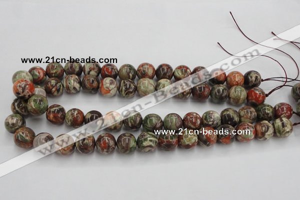 CRA152 15.5 inches 12mm round rainforest agate beads wholesale