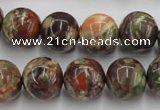 CRA153 15.5 inches 14mm round rainforest agate beads wholesale