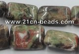 CRA22 15.5 inches 18*25mm rectangle natural rainforest agate beads