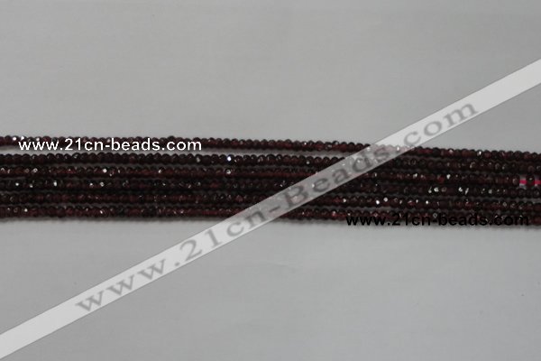 CRB100 15.5 inches 2*3.5mm faceted rondelle red garnet gemstone beads