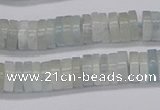 CRB1002 15.5 inches 2*6mm heishi aquamarine beads wholesale