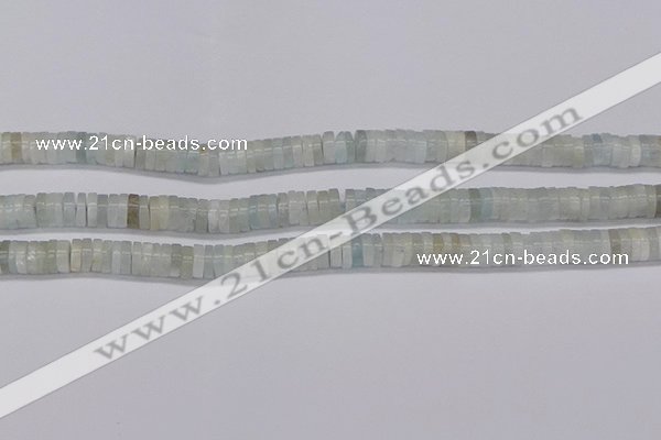 CRB1002 15.5 inches 2*6mm heishi aquamarine beads wholesale