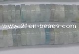 CRB1003 15.5 inches 2*7mm heishi aquamarine beads wholesale