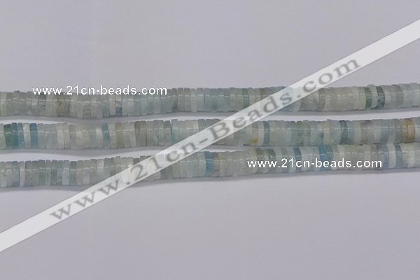 CRB1003 15.5 inches 2*7mm heishi aquamarine beads wholesale