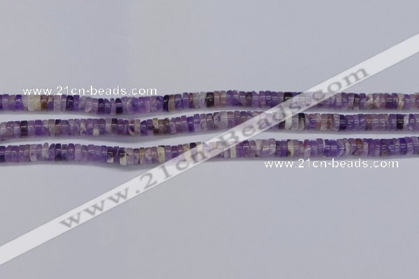 CRB1005 15.5 inches 2*4mm heishi dogtooth amethyst beads wholesale