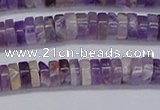 CRB1006 15.5 inches 2*5mm heishi dogtooth amethyst beads wholesale